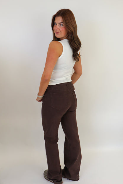 Gaby Glitter Jeans | Brown W3767-C