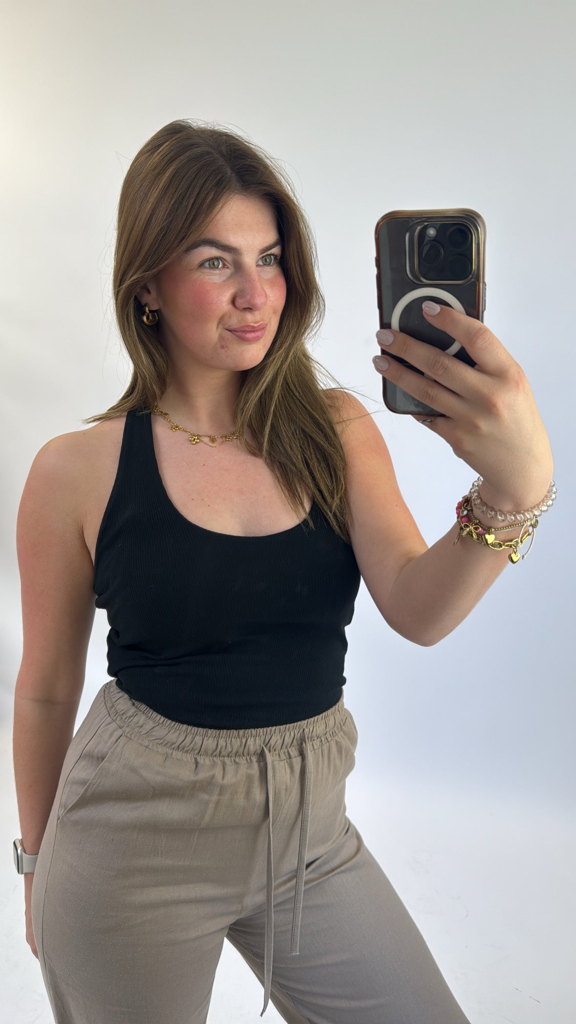 Liza Halter Top Zwart