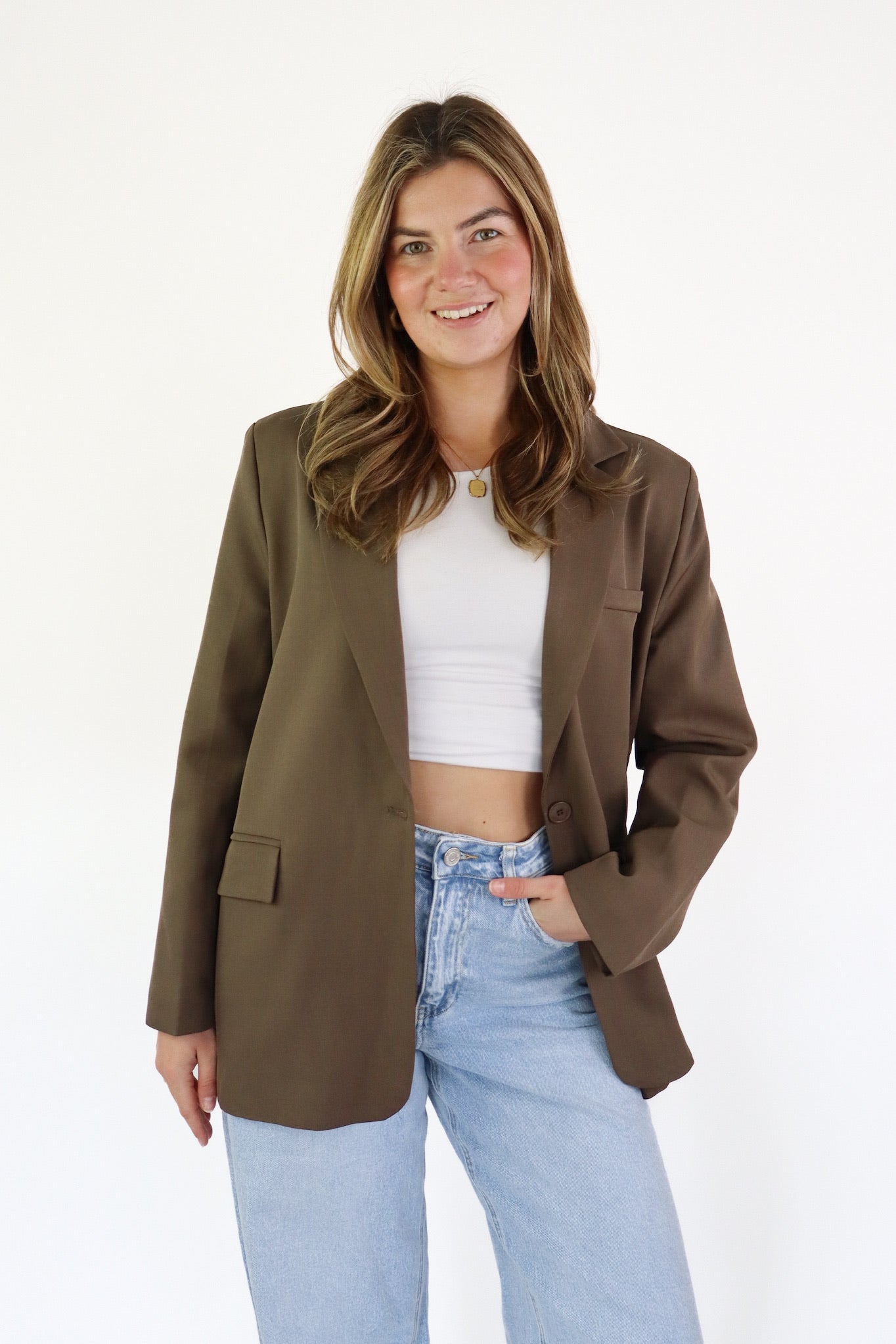 Bowie Oversized Blazer Coffee