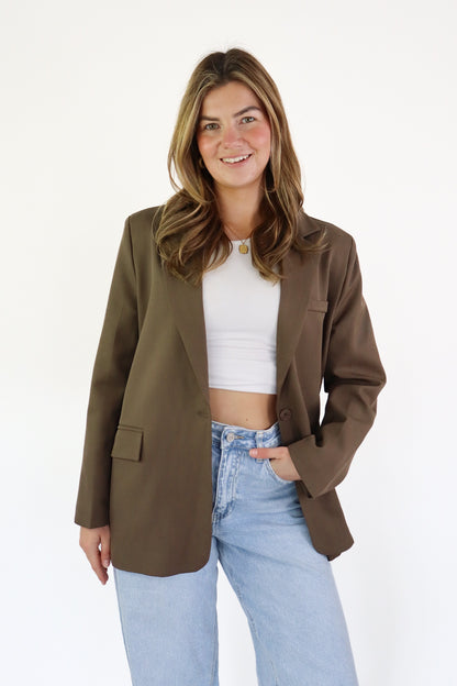 Bowie Oversized Blazer Coffee