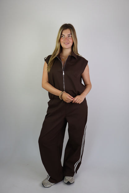 Ambika Alouette Striped Pants Brown