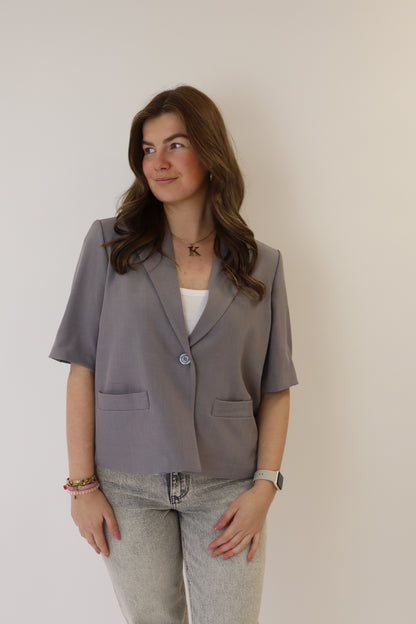 Niene Split Blazer Grey