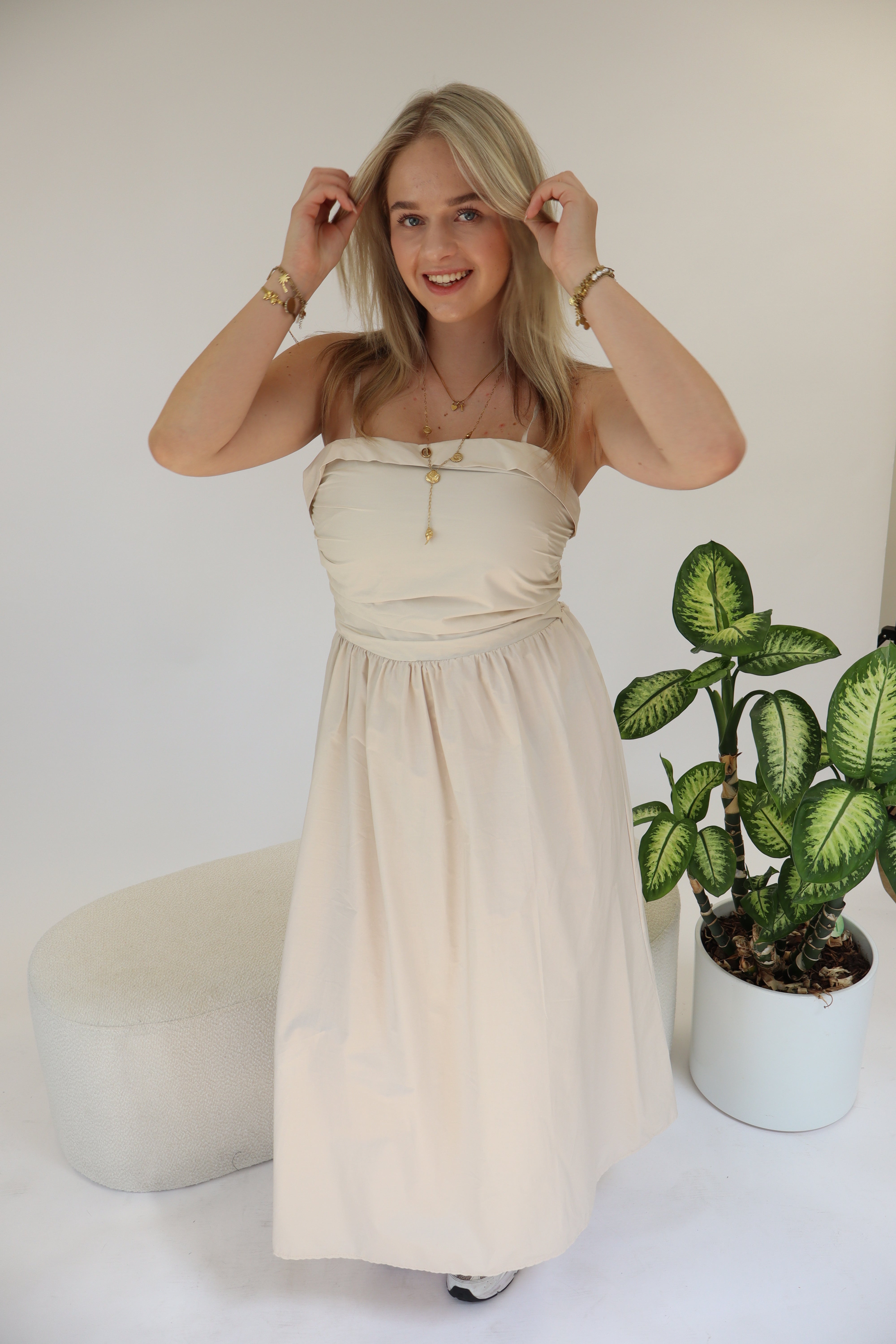 Belle Maxi Dress Beige