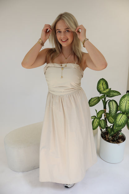 Belle Maxi Dress Beige