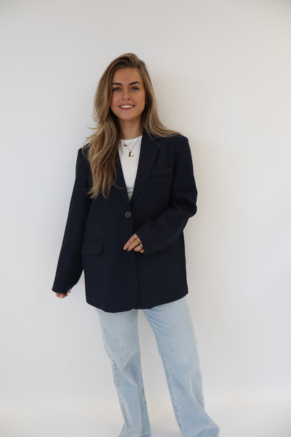 Mona Split Blazer Navy