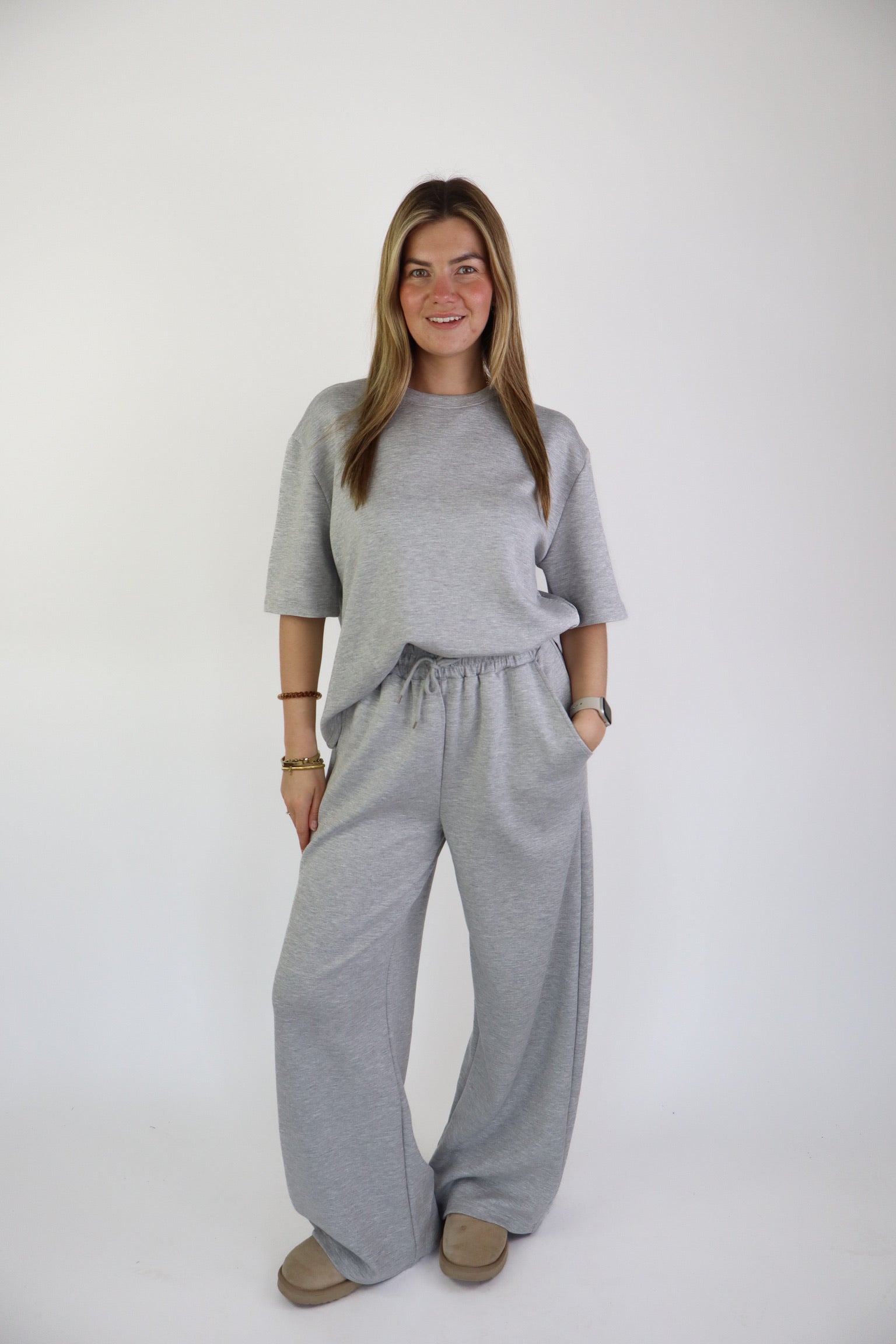 Yuki Two Piece Set Light Grey