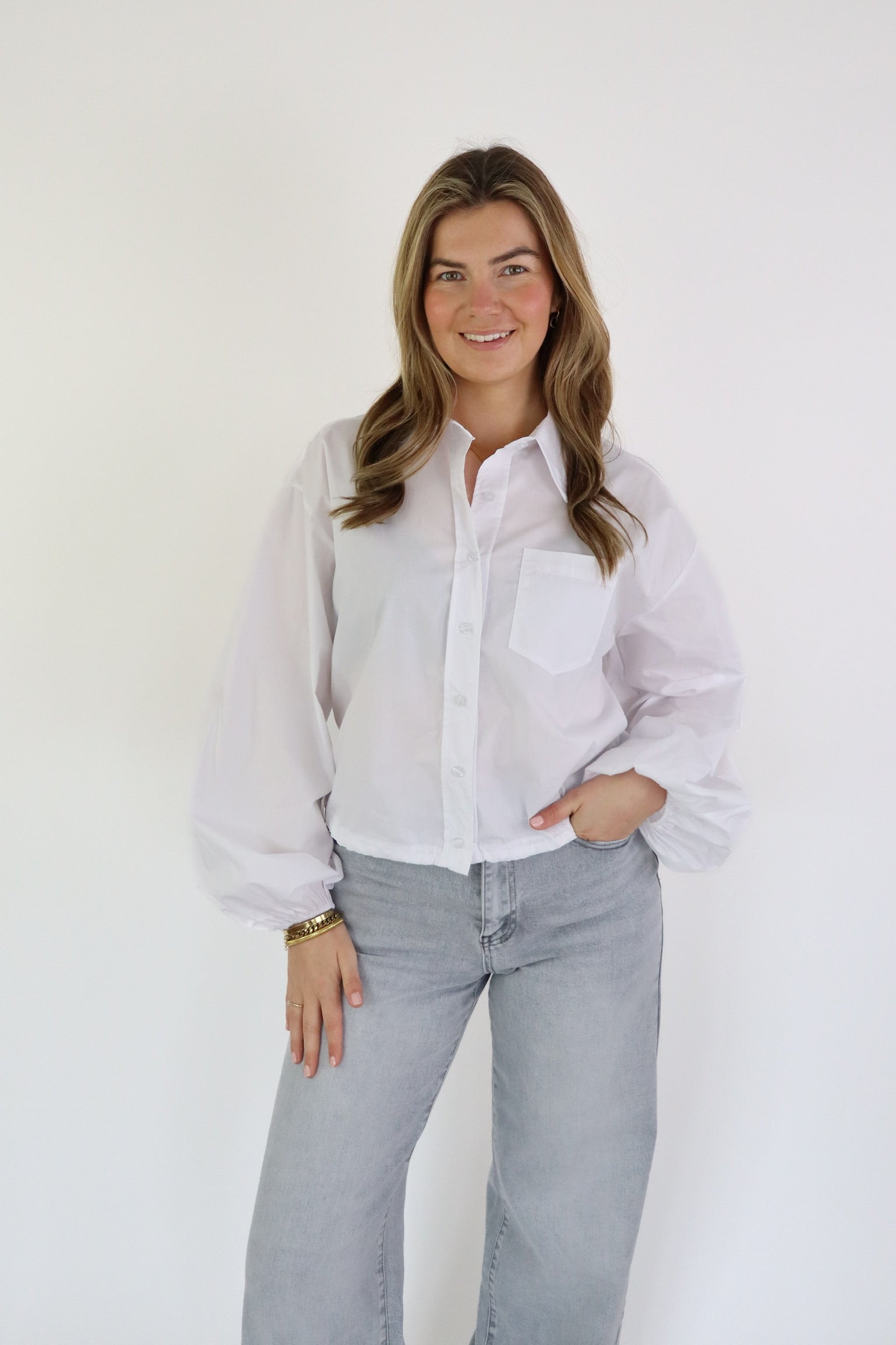 LAULIA DAD FIT JEANS GREY T6078-4