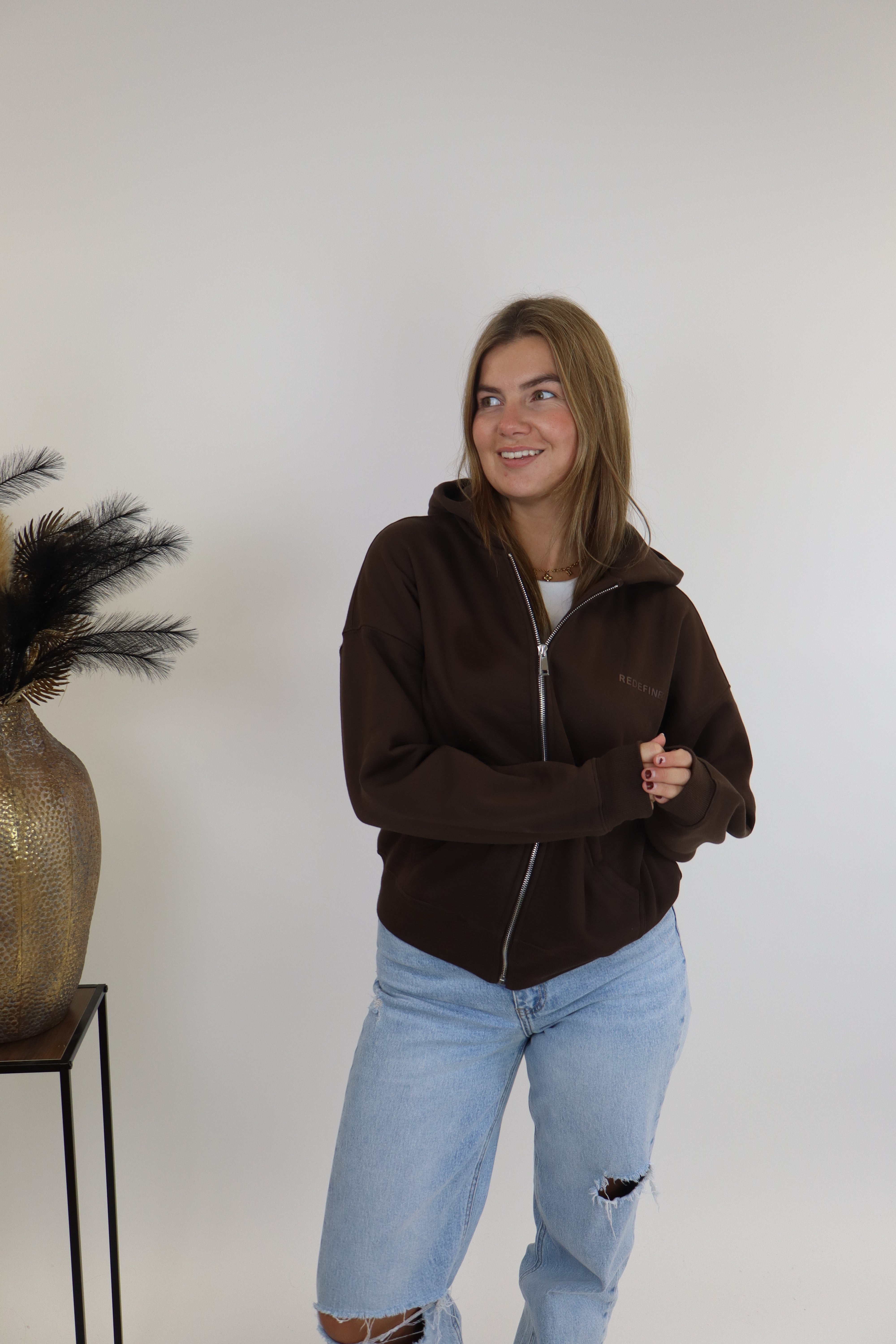 Redefined Zip Vest Brown