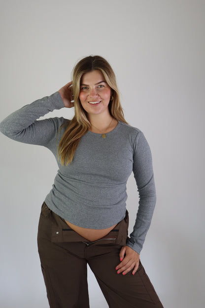 Ambika Long Sleeve Top Grey