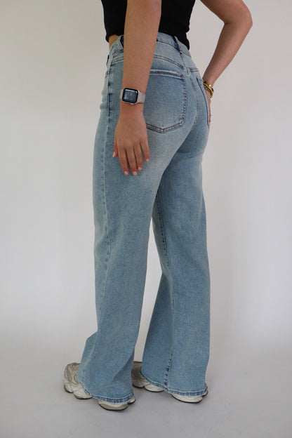 LAULIA DAD FIT JEANS BLUE T6078-2
