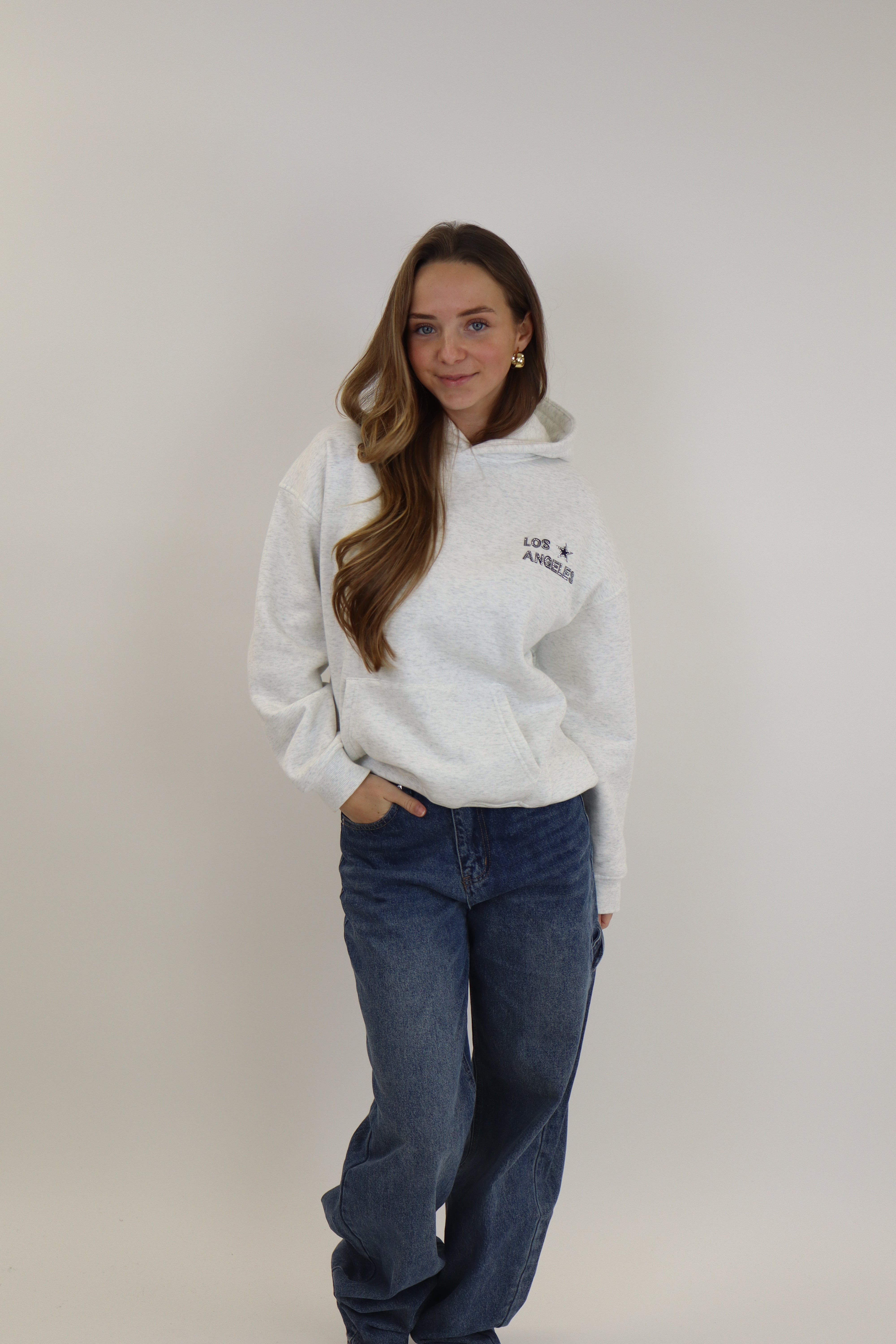 Los Angeles Hoodie Light Grey