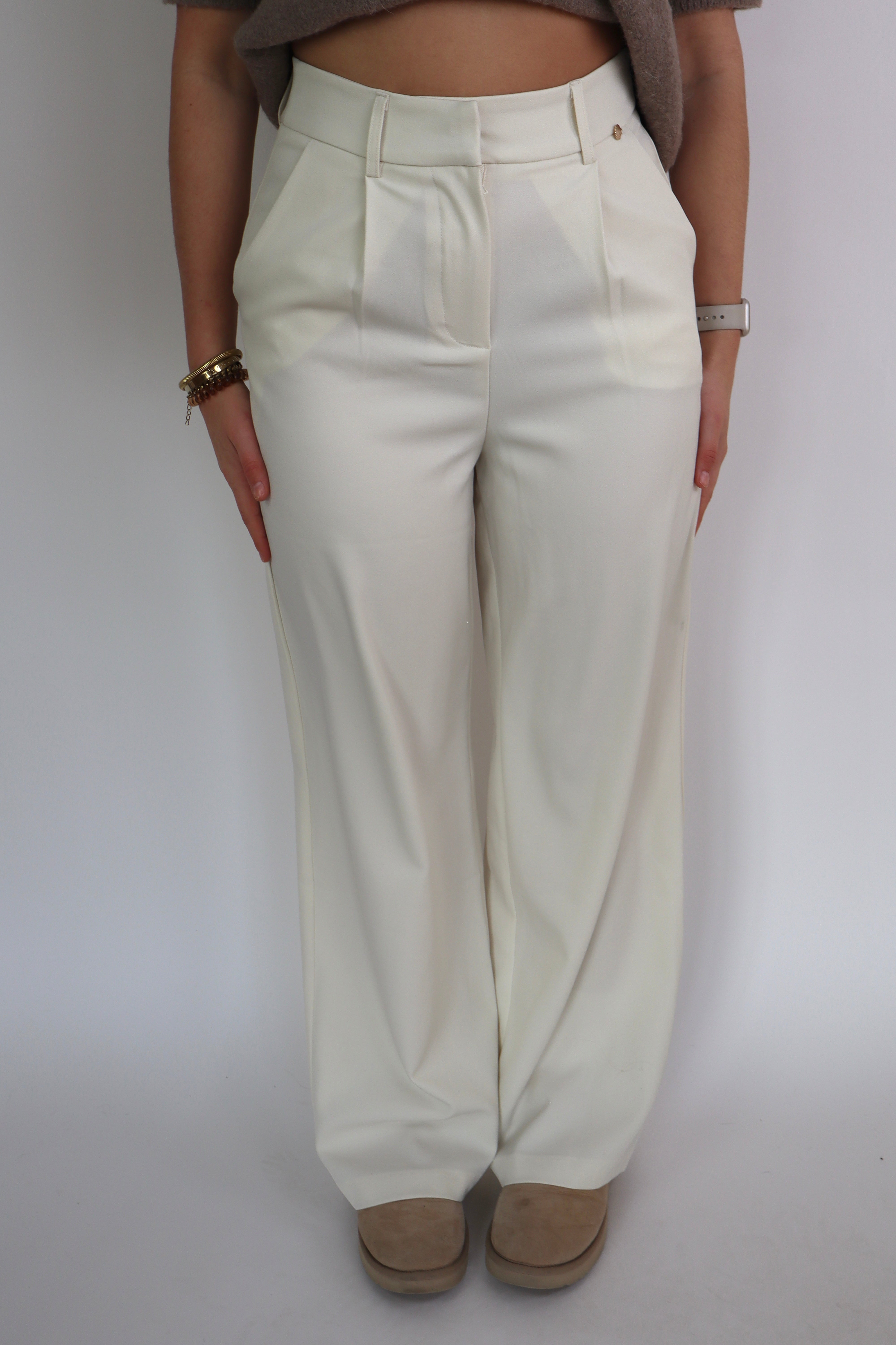 Bowie Wide Leg Pantalon Apricot