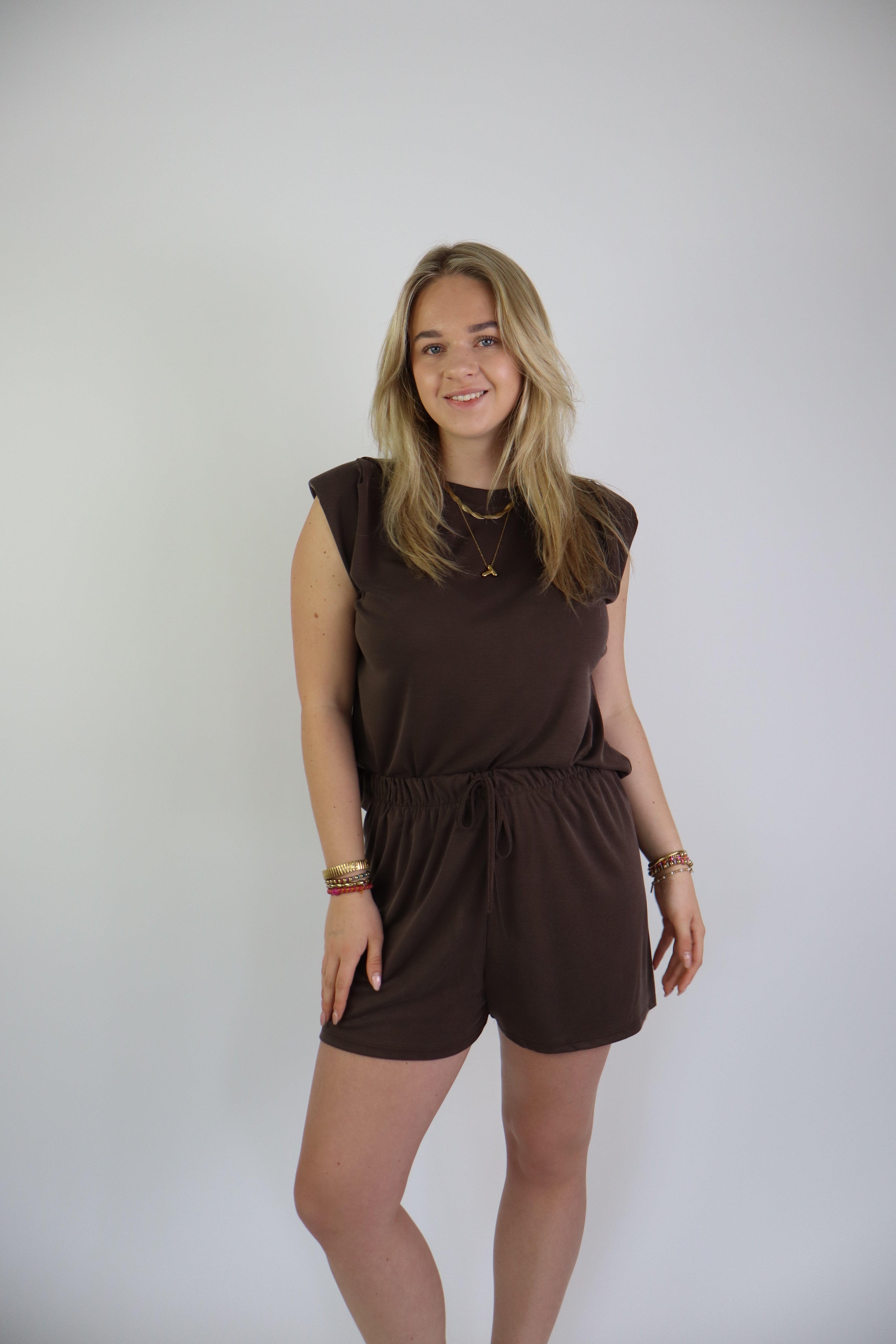 Noëlle Two Piece Set Short Brown