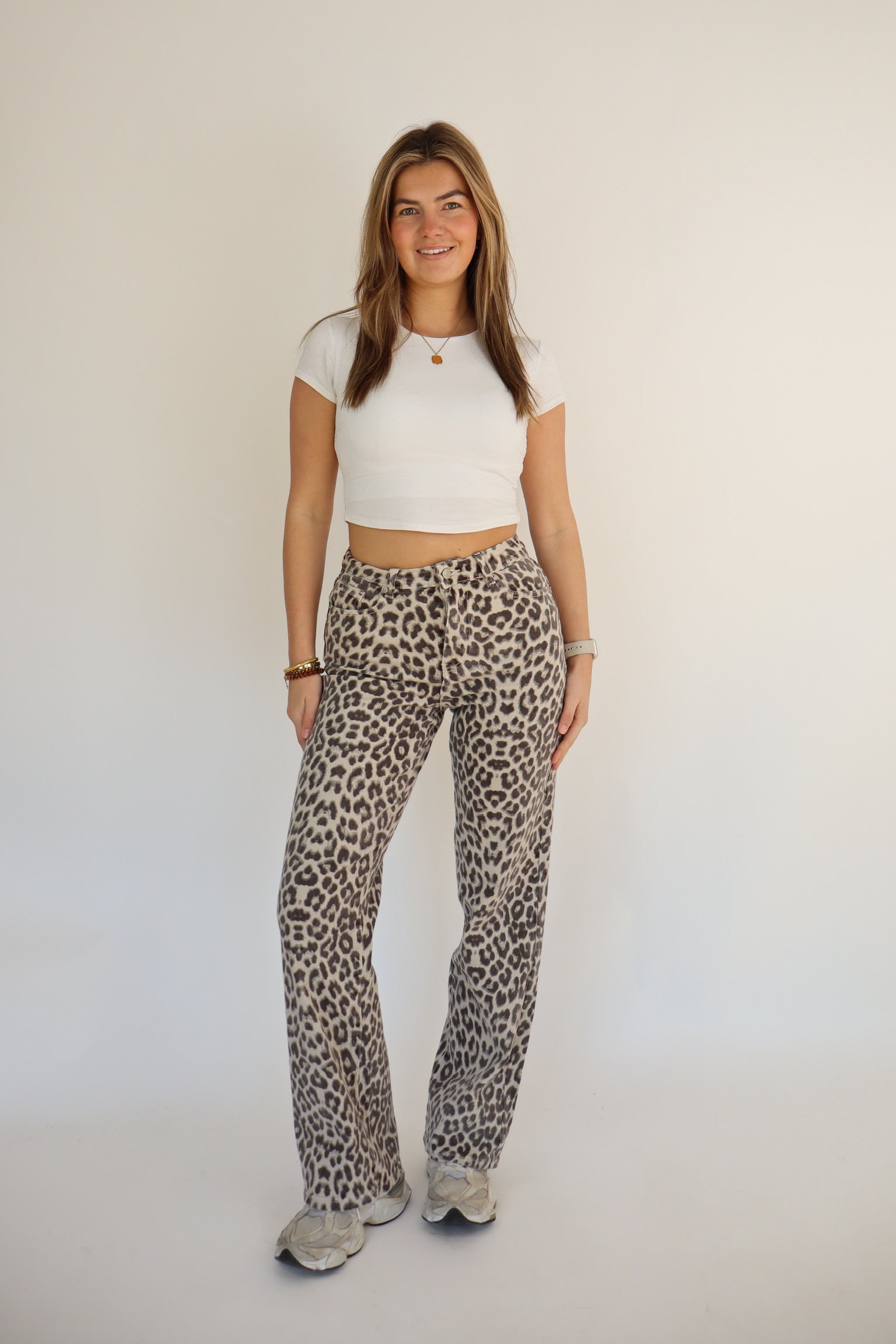 Leopard Straight Leg Jeans RD9195