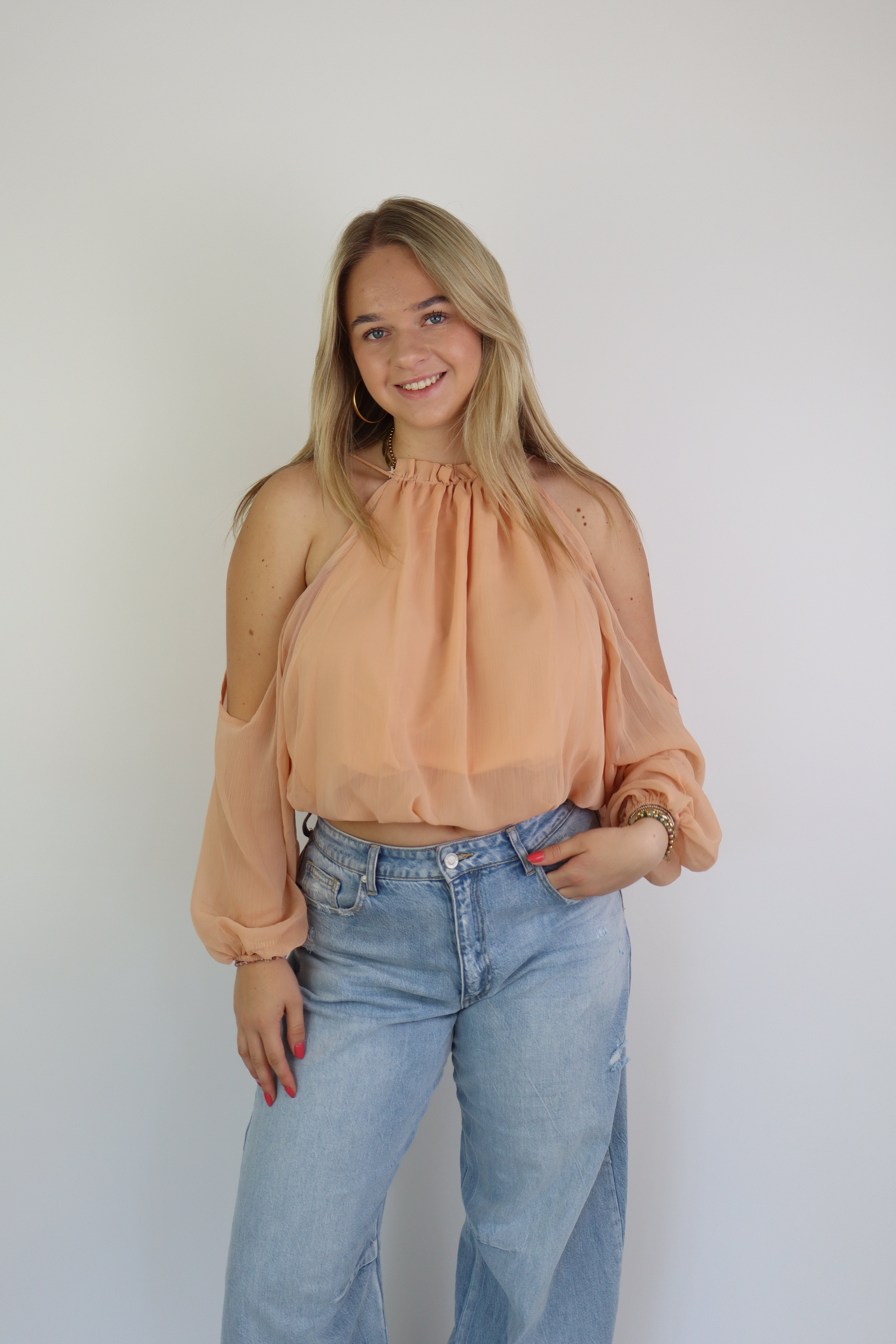 Nola Top Peach