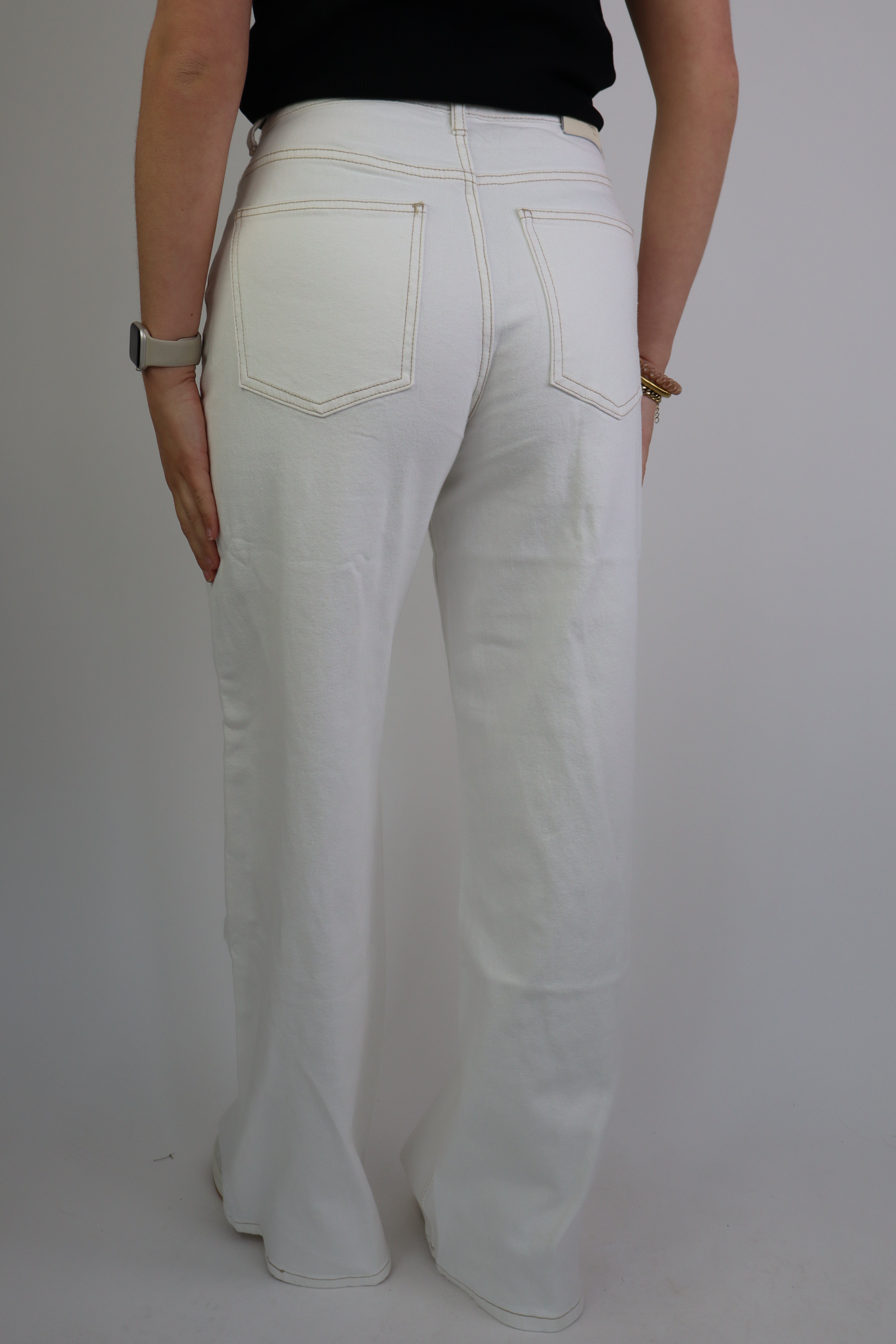 Wide Leg Jeans Rope White