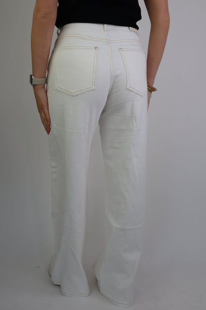 Wide Leg Jeans Rope White