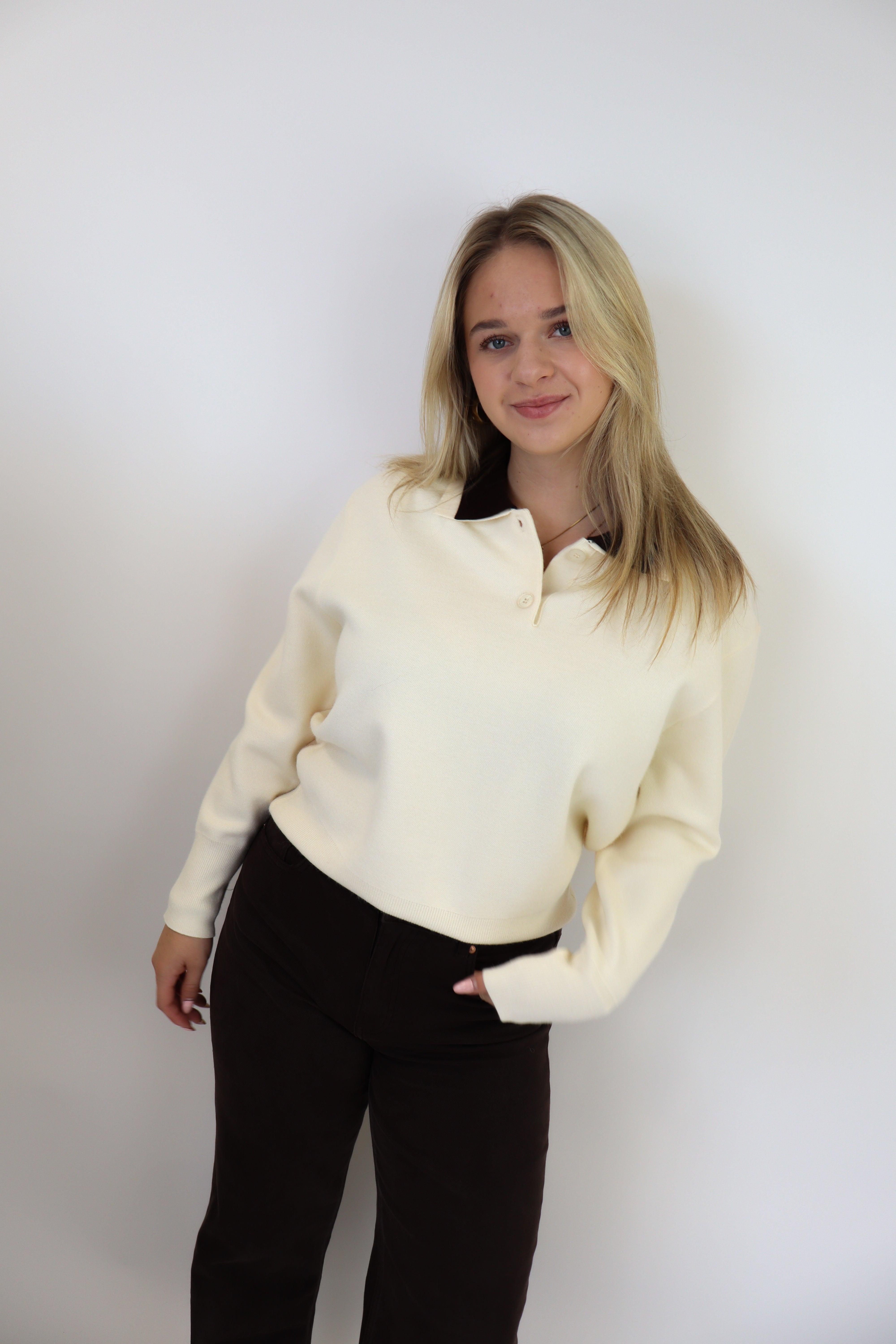 Marije Polo Sweater - Off White