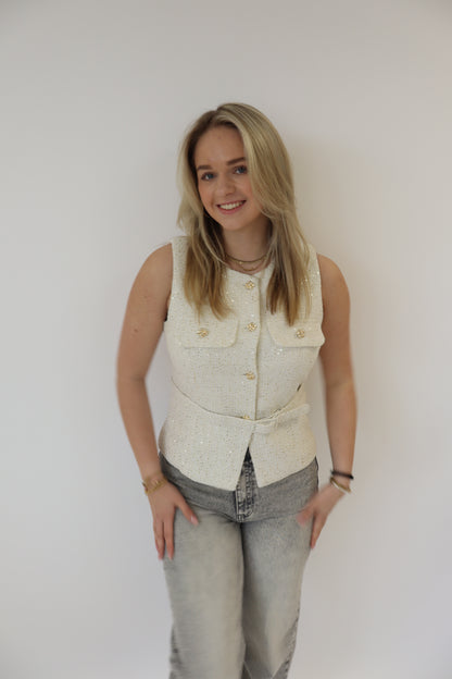 Madelief Boucle Lurex Gilet