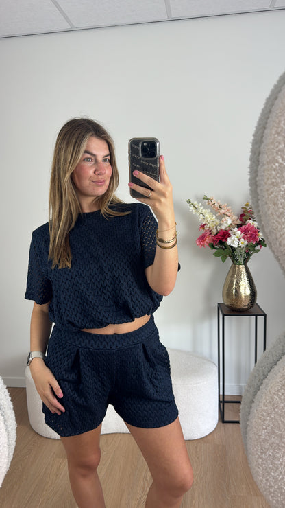 Silvy Two Piece Set Navy