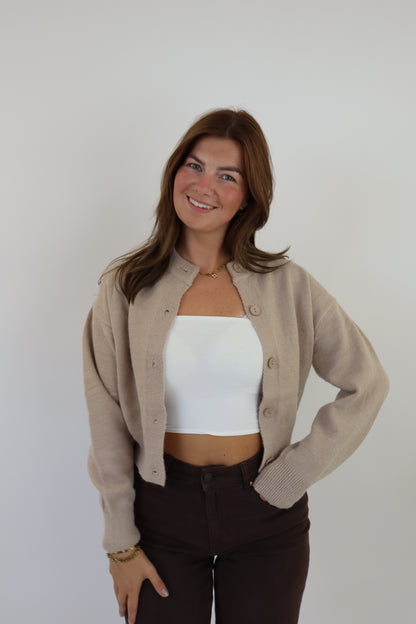 By Kie Knitted Cardigan Beige