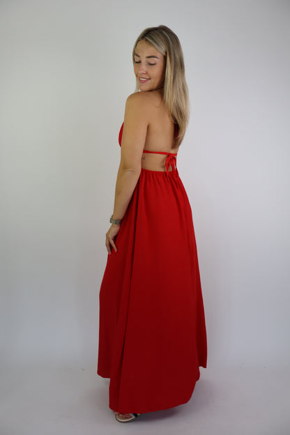 Ilse Maxi Jurk Rood
