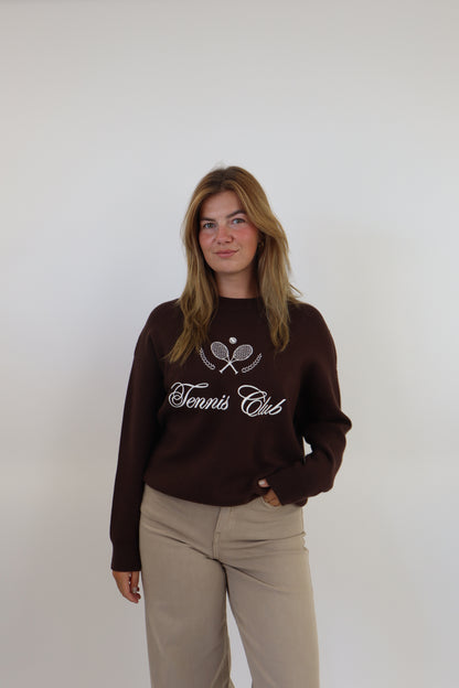 Tennis Club Sweater - Brown