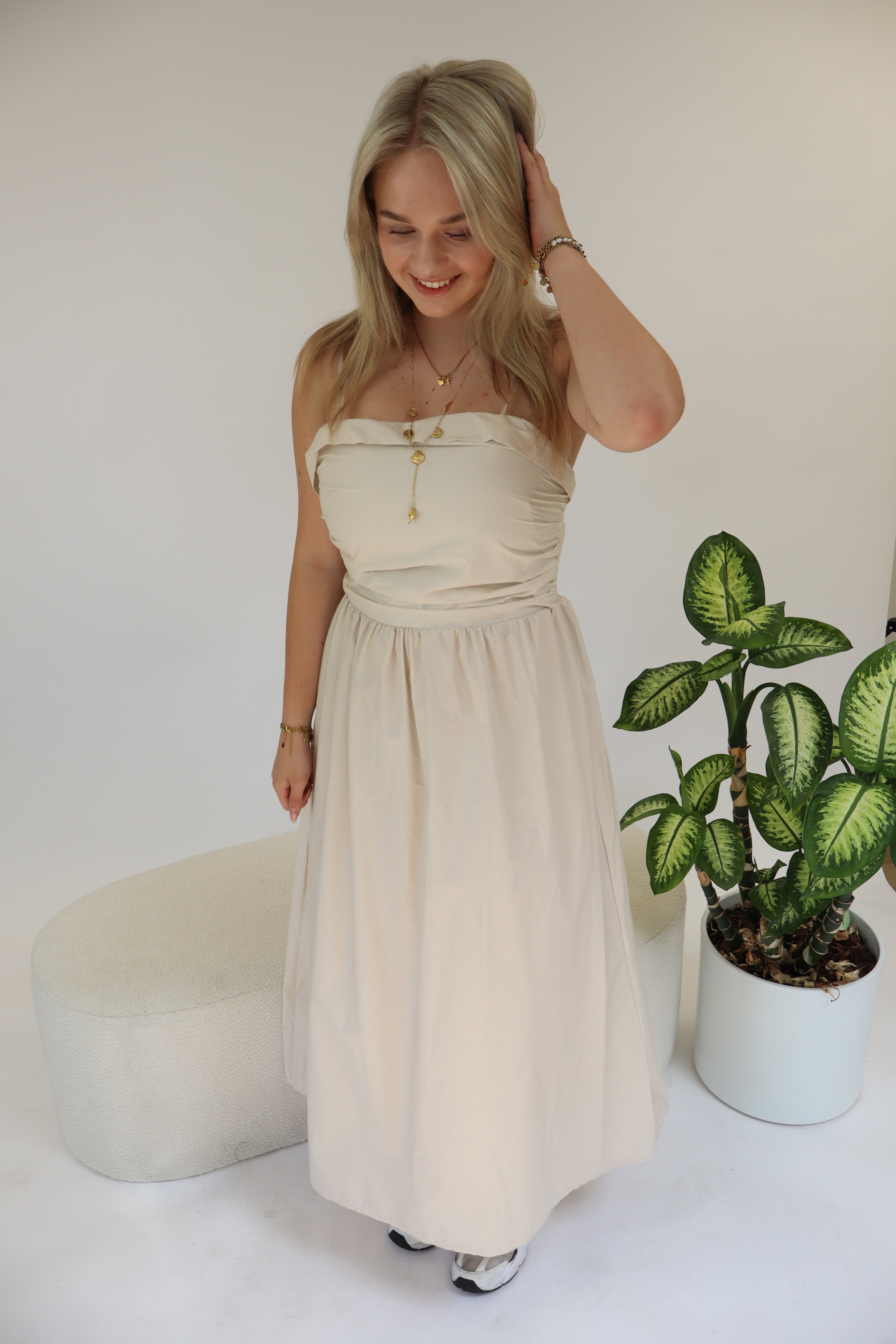 Belle Maxi Dress Beige