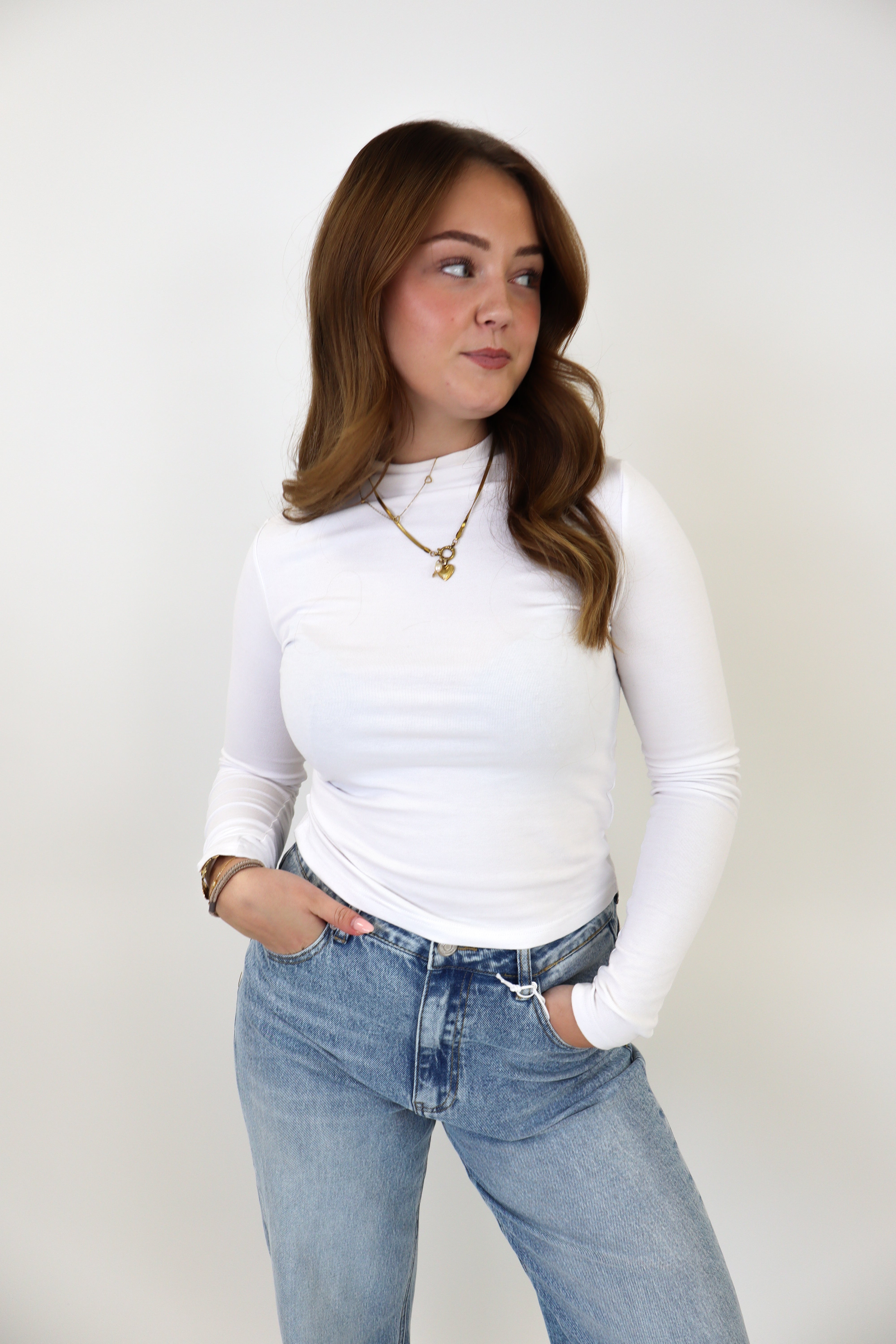 Leanne Long Sleeve Top - Wit