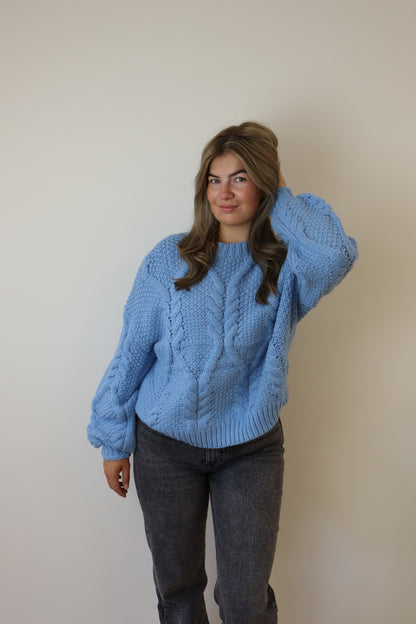Nora Cozy Knit Light Blue