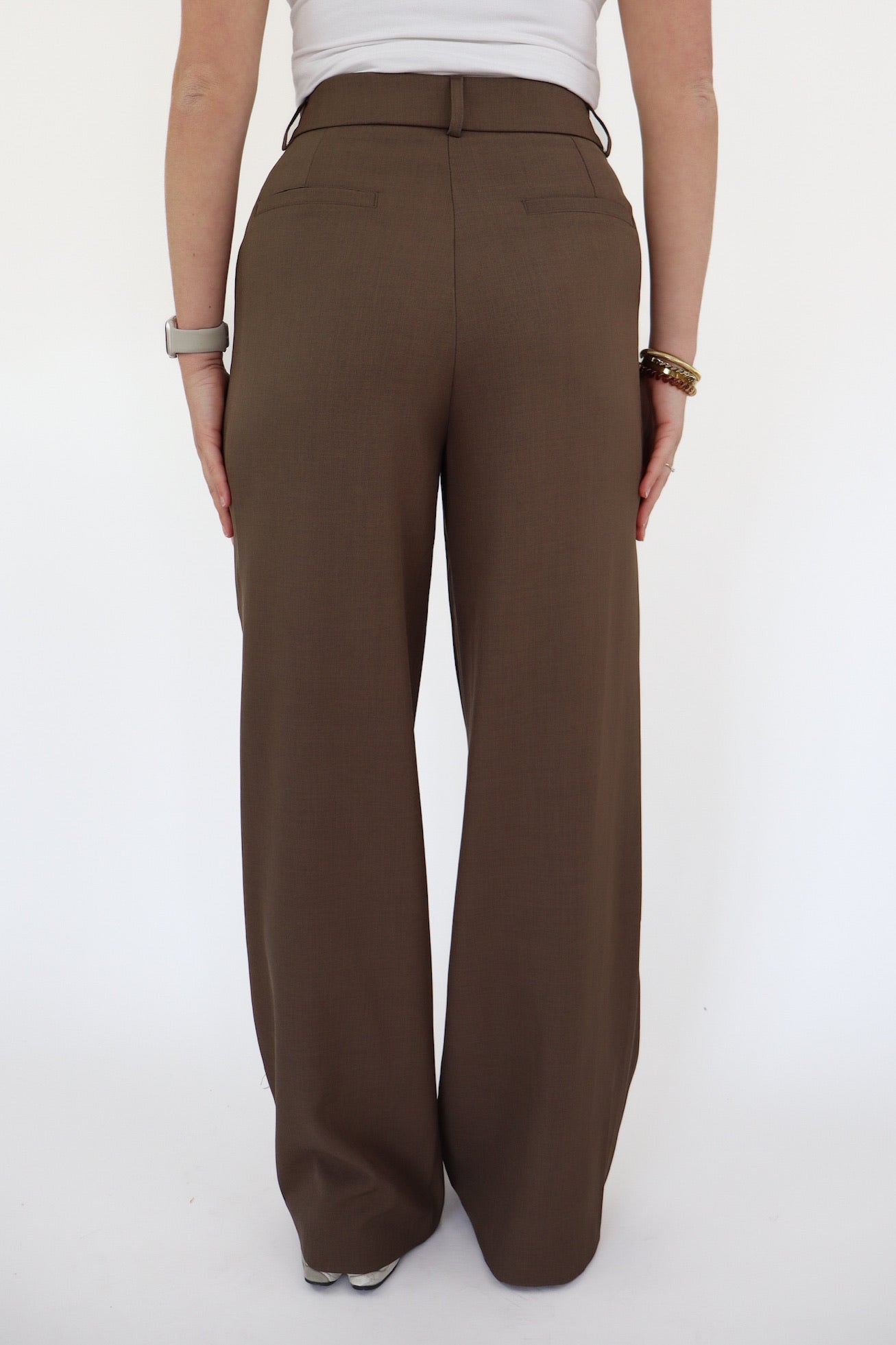Bowie Wide Leg Pantalon Coffee