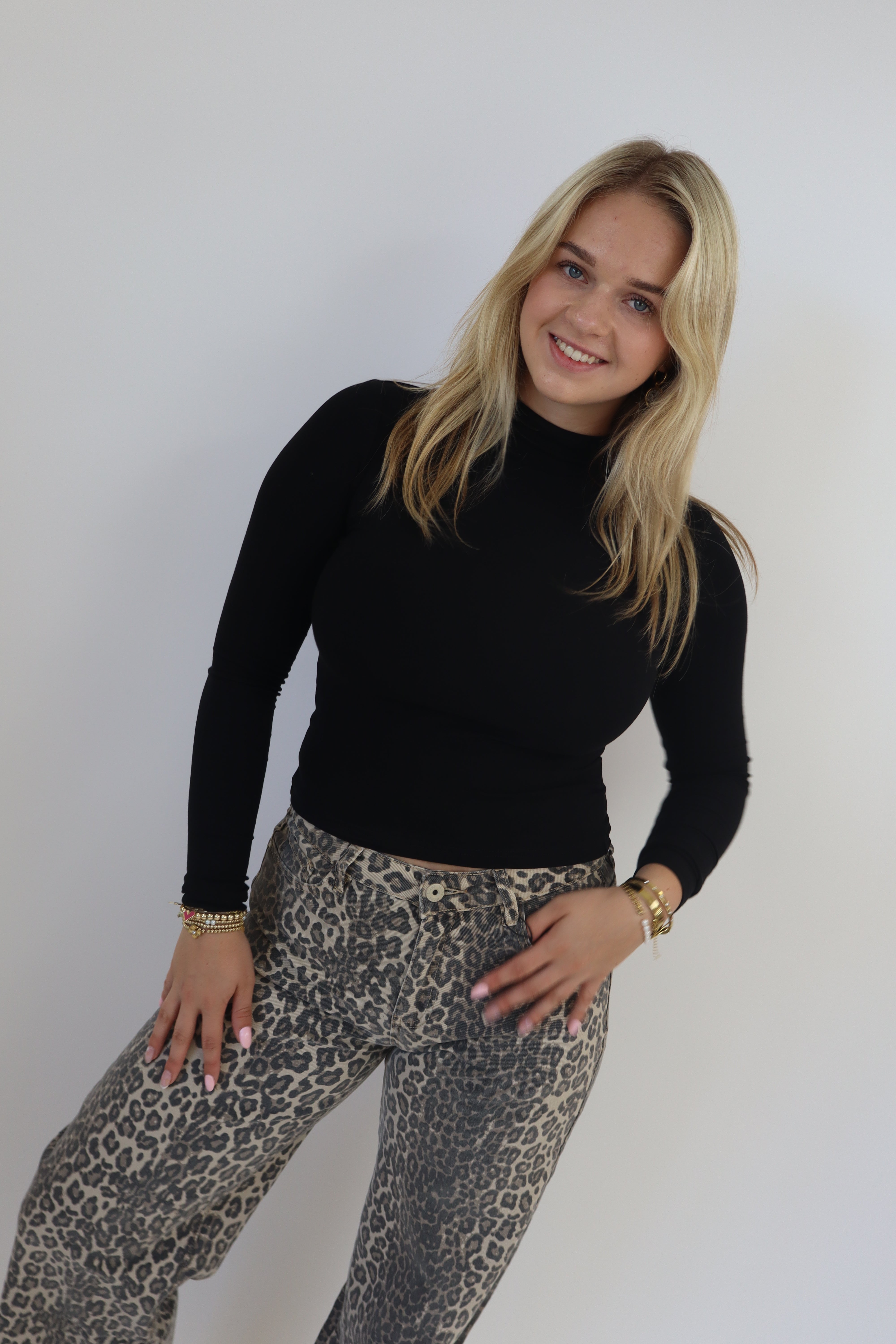 Leanne Long Sleeve Top - Zwart