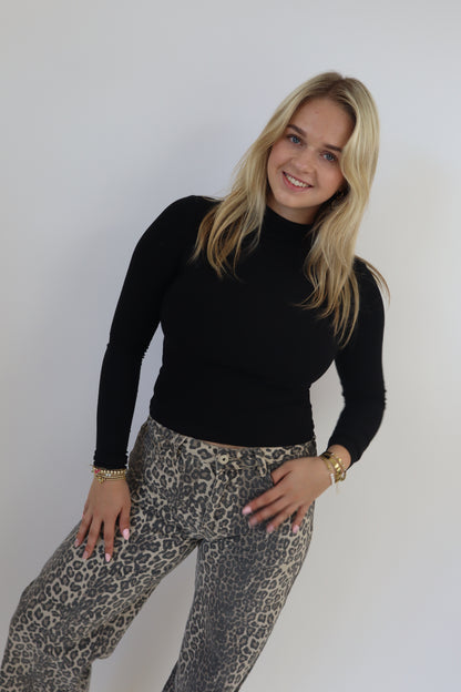 Leanne Long Sleeve Top - Zwart