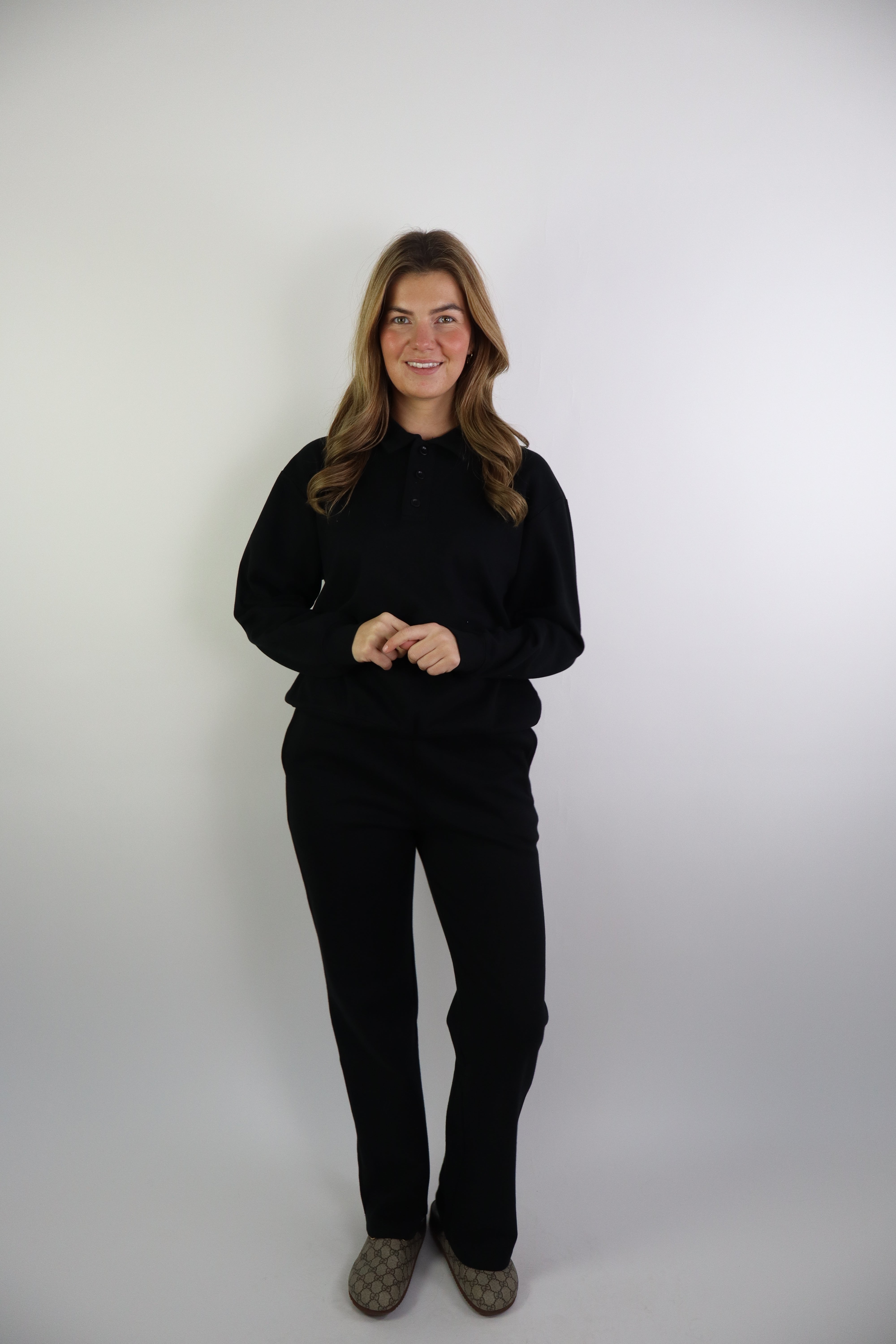 By Kie Basic Polo Sweater Black