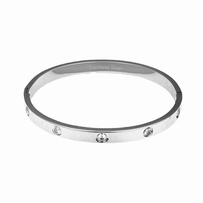 Basic Diamond Bangle Zilver