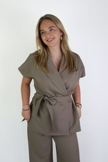 Mirte Gilet Taupe