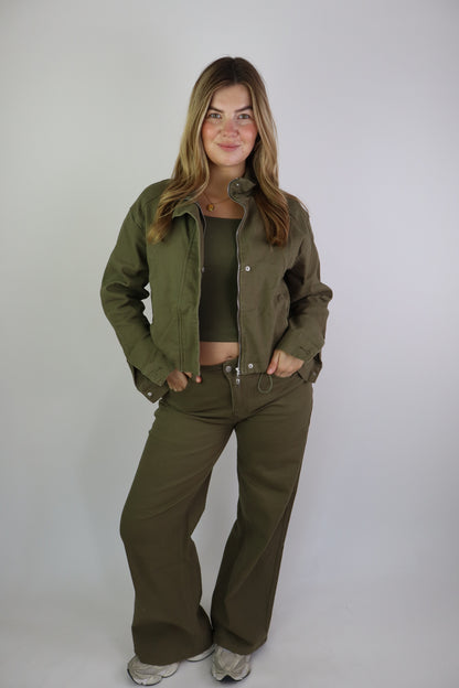 Rowena Denim Jacket Khaki