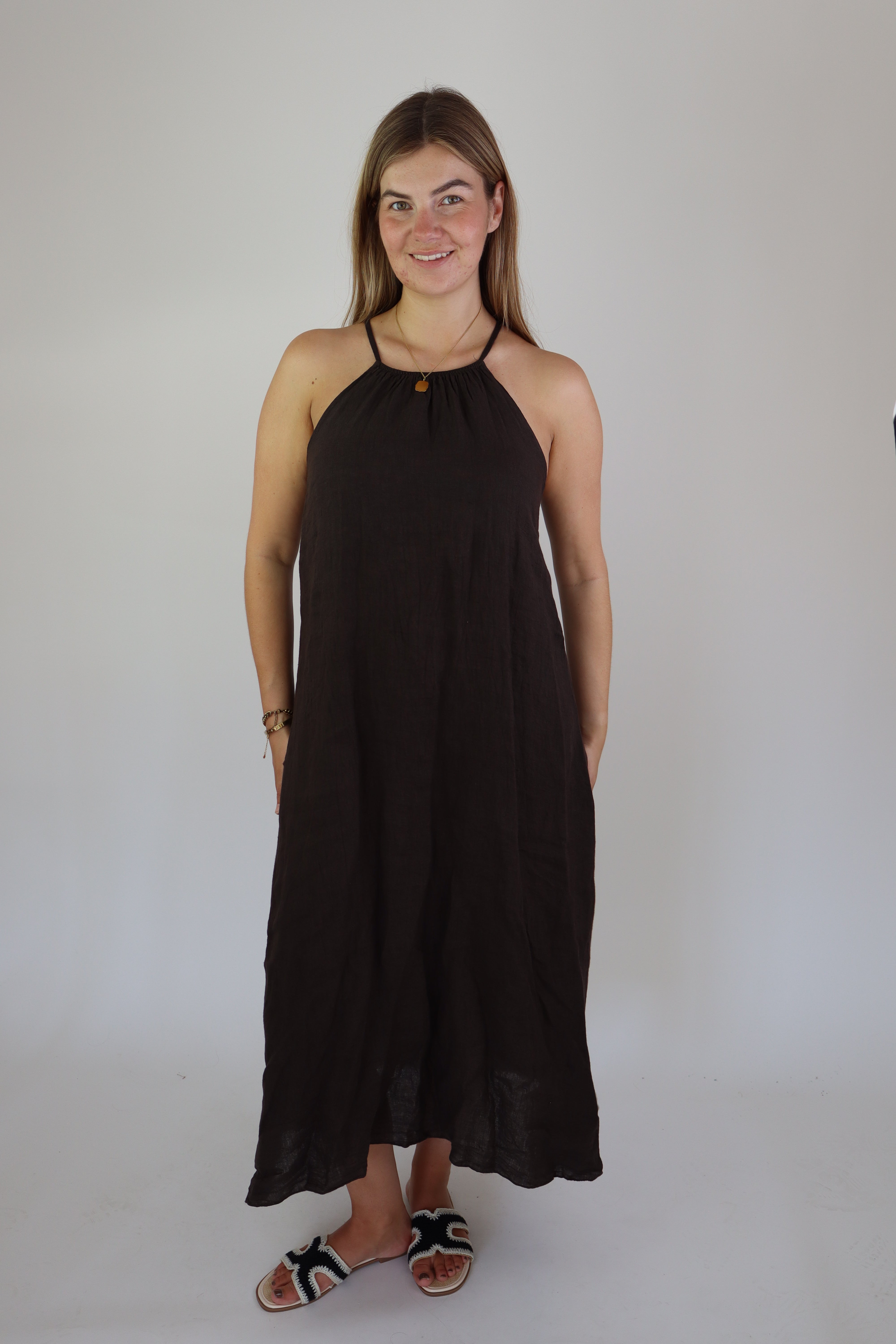 Linnen Dress Brown