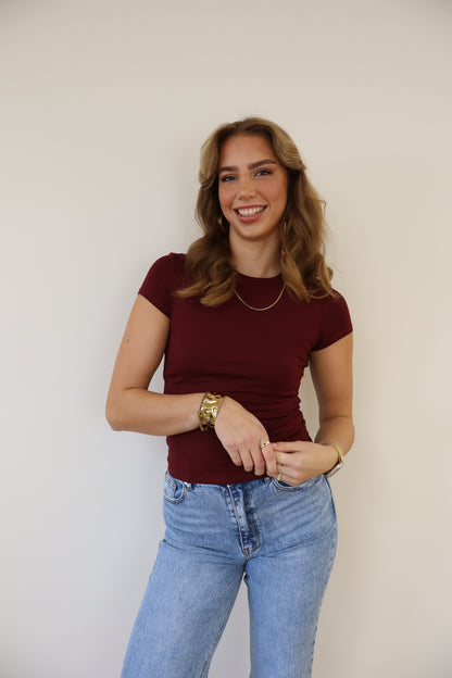 Zaya Top Long Bordeaux