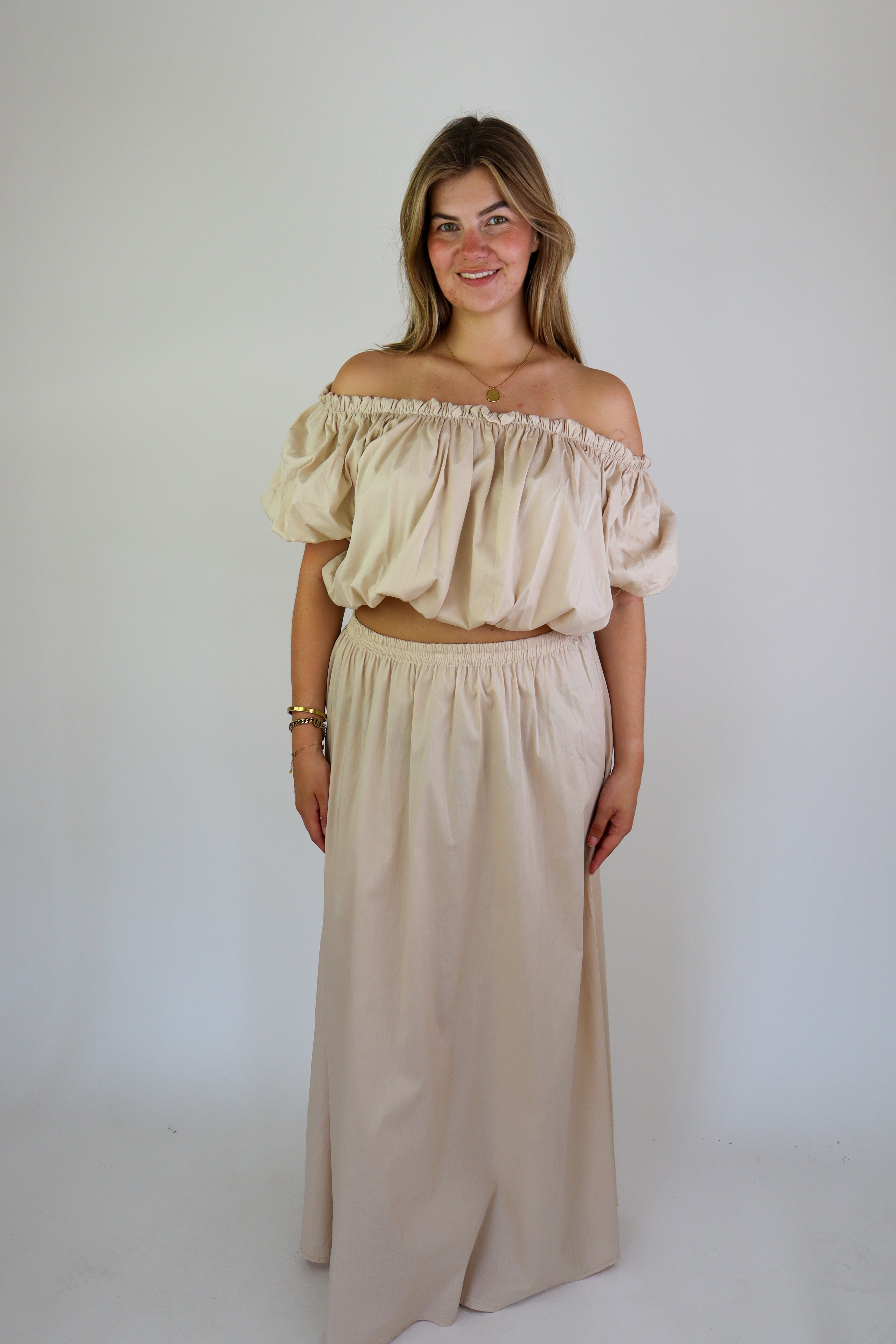 Loes Two Piece Set Beige