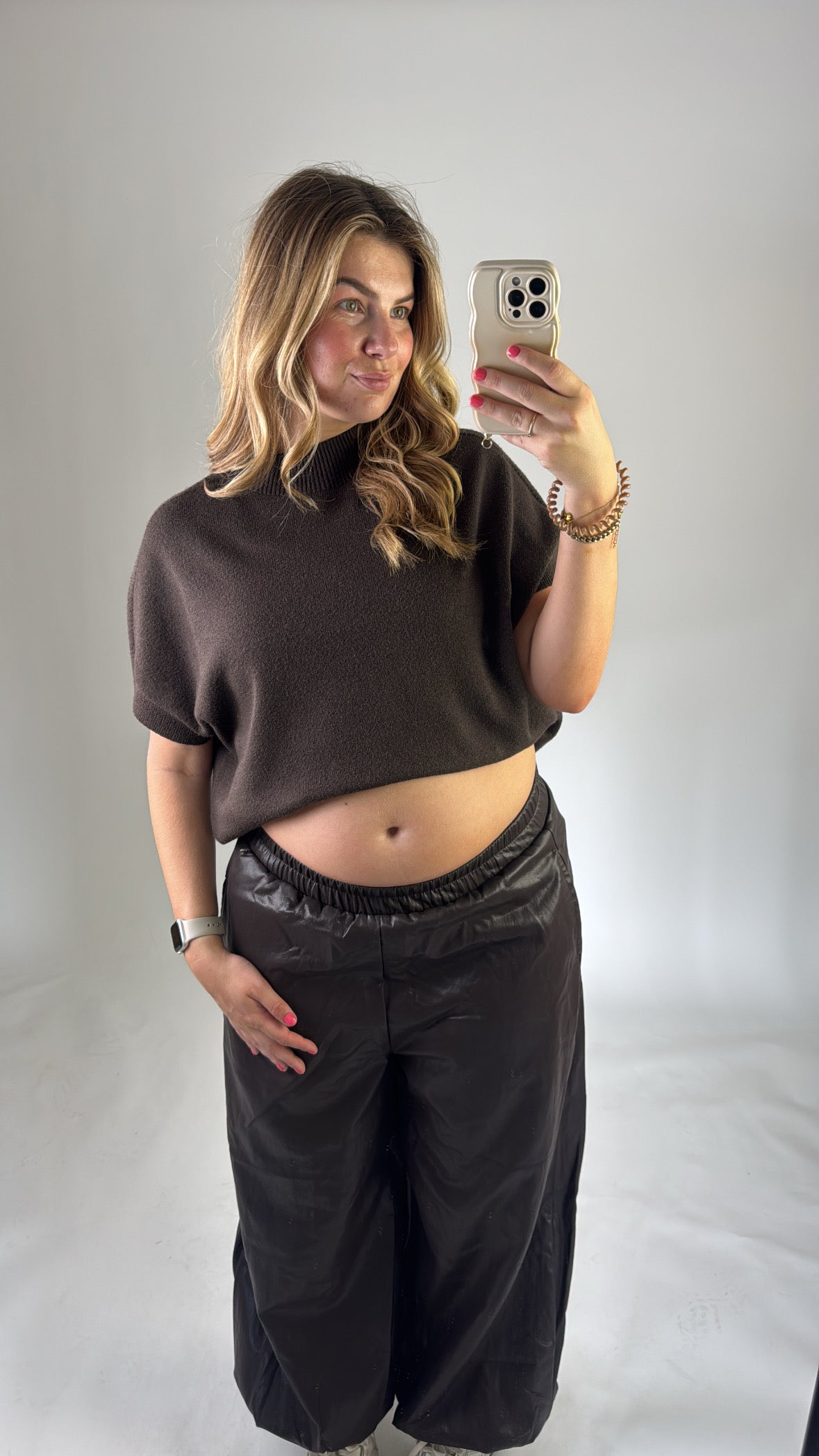 Kensi Leather Pants Dark Brown