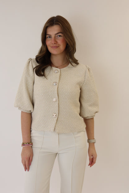 Robine Tweed Top Beige