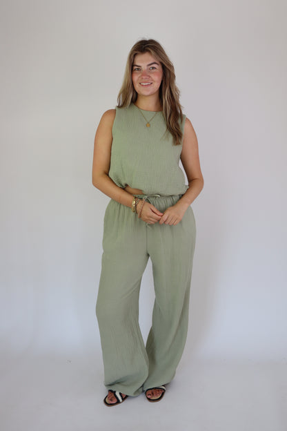 Isabel Katoenen Set Groen