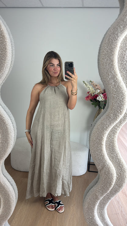 Linnen Dress Beige