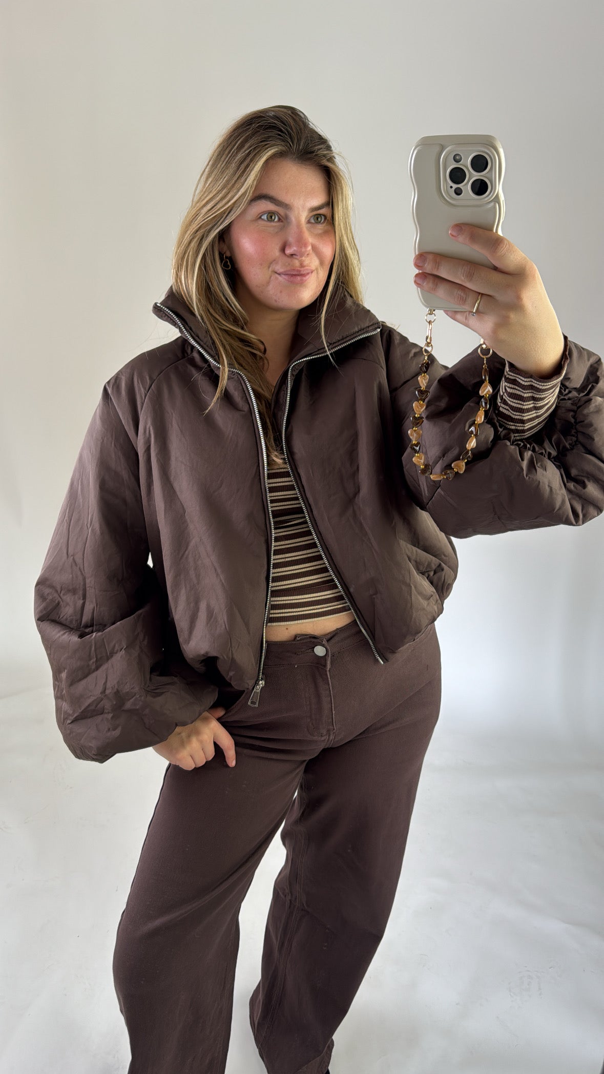 Mariska Puffer Jacket Brown