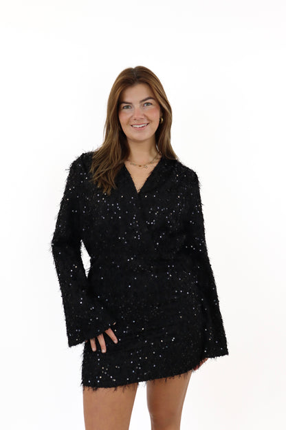 Manouk Glitter Dress Black