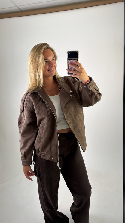 Naya Suede Jacket Brown