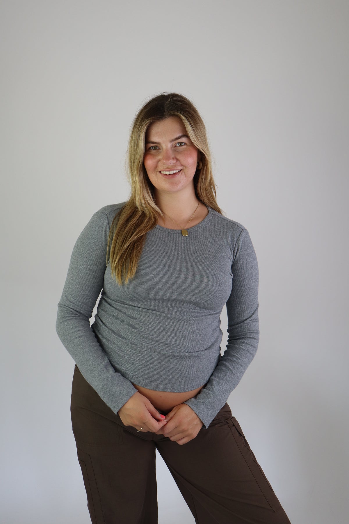 Ambika Long Sleeve Top Grey