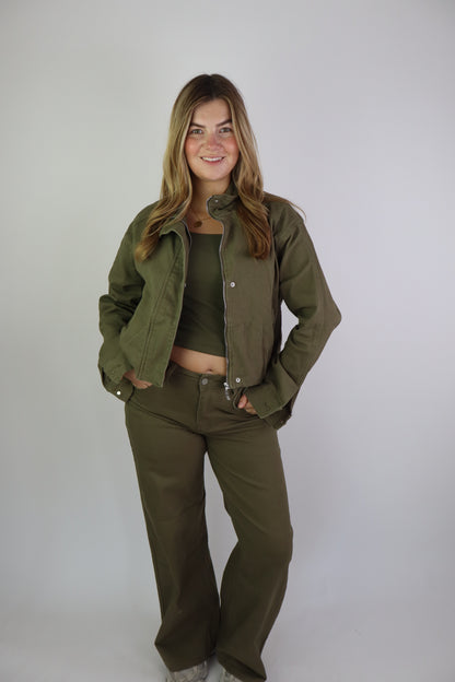 Rowena Denim Jacket Khaki