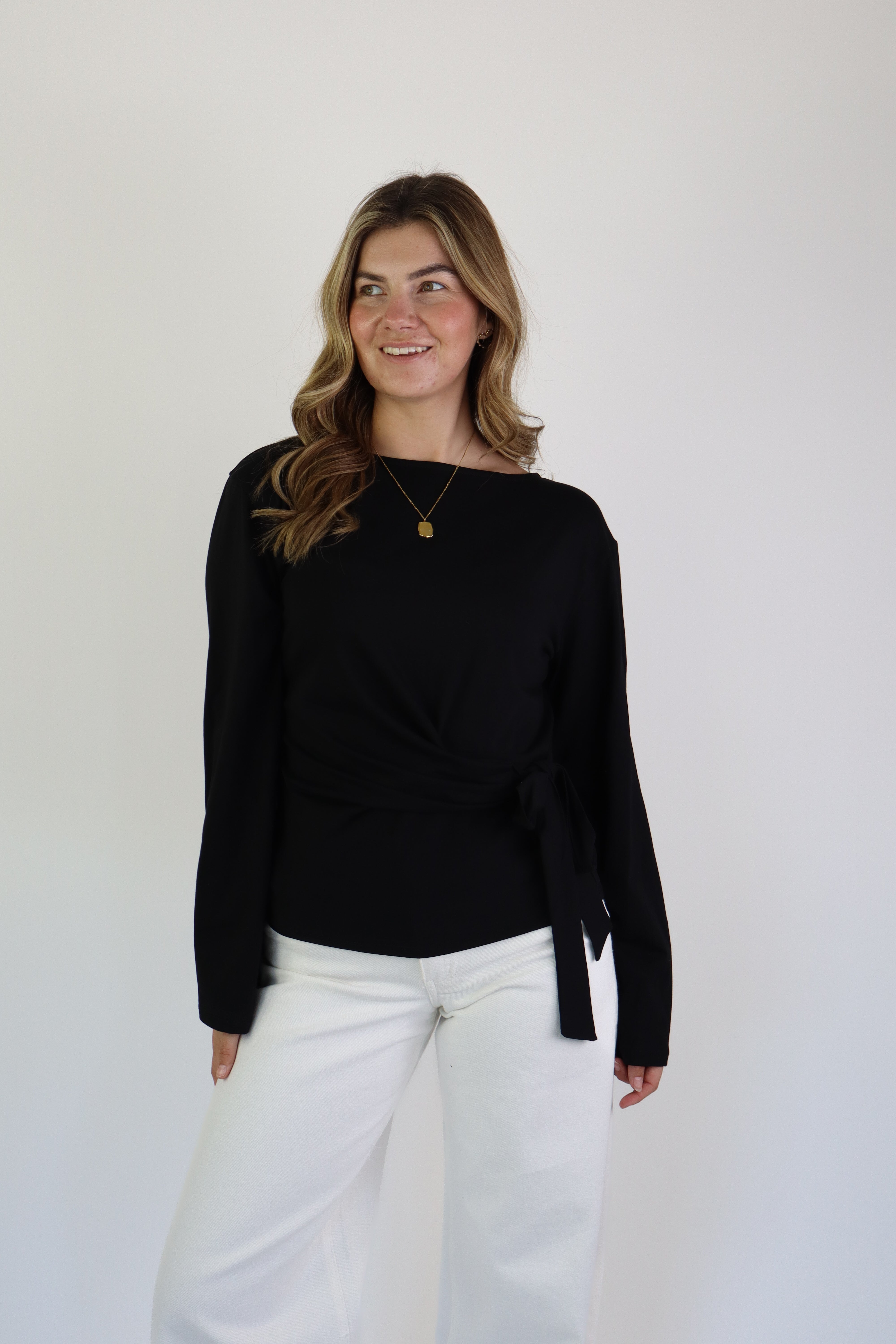 Yoëlle Long Sleeve Top Black